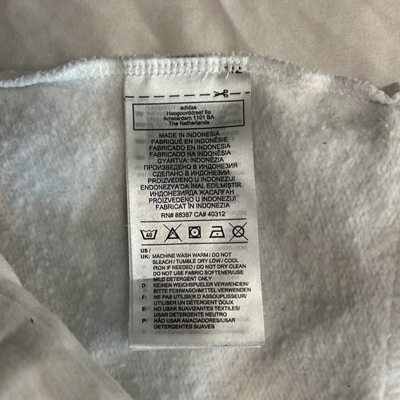 Adidas White Sweatshirt with Black Stripes in Size Large - Picture 5 of 10